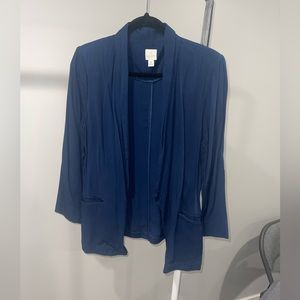 Blue linen blazer